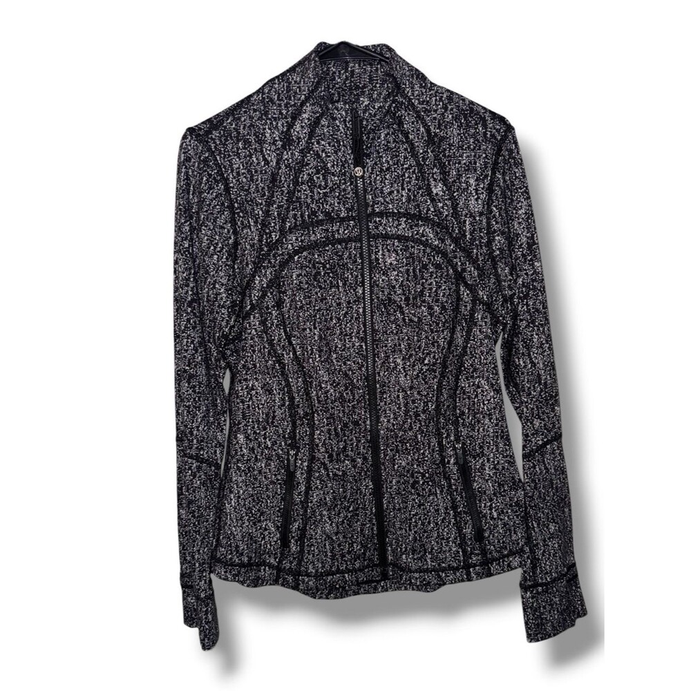 Lululemon Define Jacket - Black With White - size 10